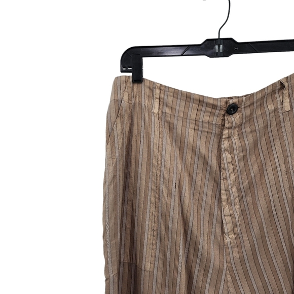 Shack Incorporated Women's 100% Silk Stripes Straight Leg Pants - L - Picture 2 of 6